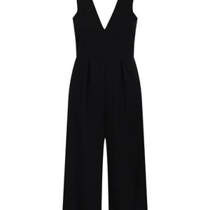 Black Deep Plunge Jumpsuit